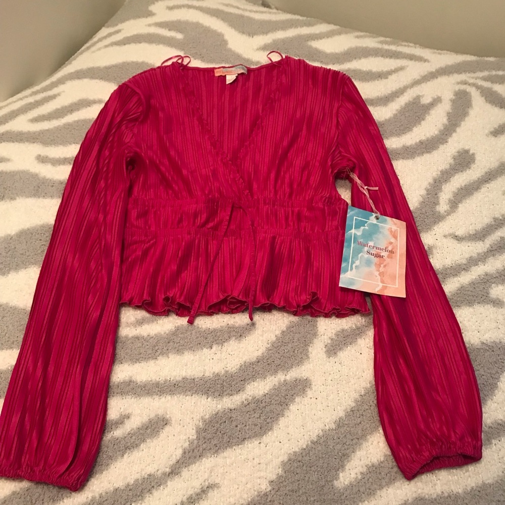 Fuchsia Woven Top